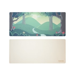 alfombrilla pc tanooki deskmat yuki reversible impermeable original ilustracion