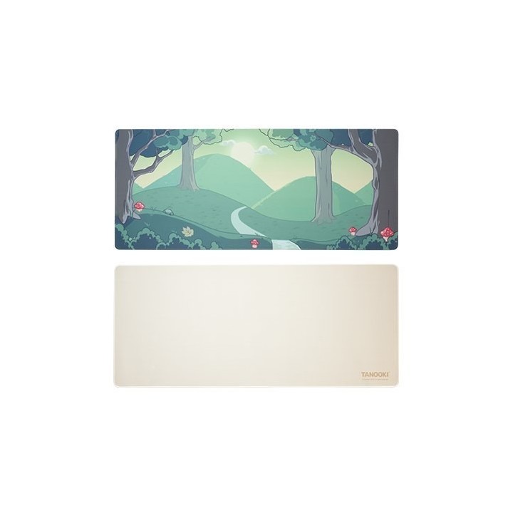alfombrilla pc tanooki deskmat yuki reversible impermeable original ilustracion