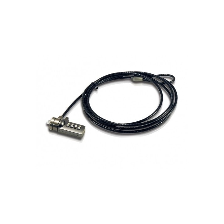 conceptronic cable de seguridad coneptronic para portatiles 1.8m combinacion