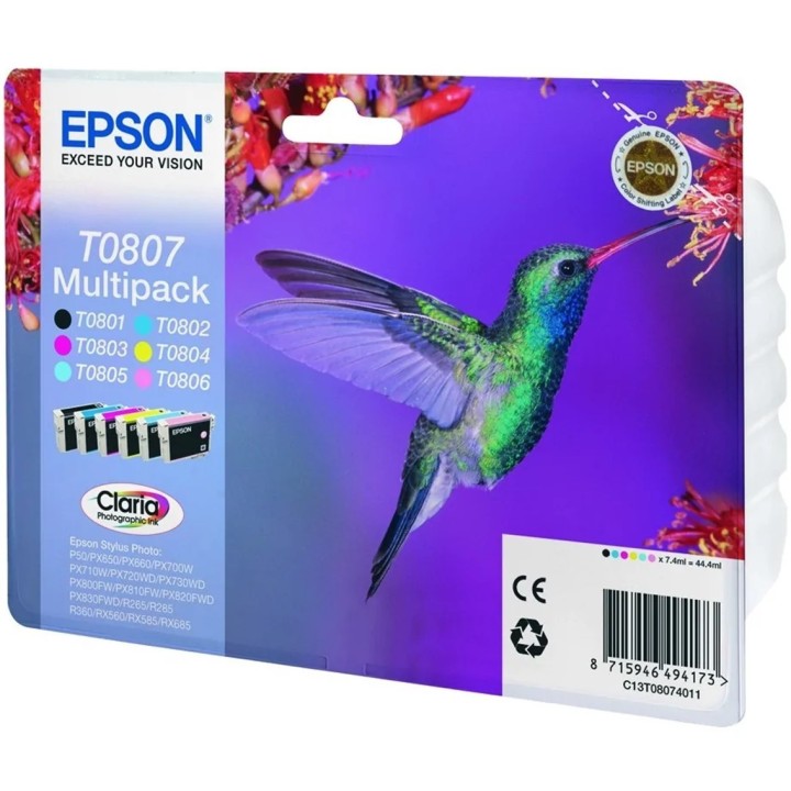 epson multipack tinta epson t08074 t080140+240+340+440 +540+640 -  colibri