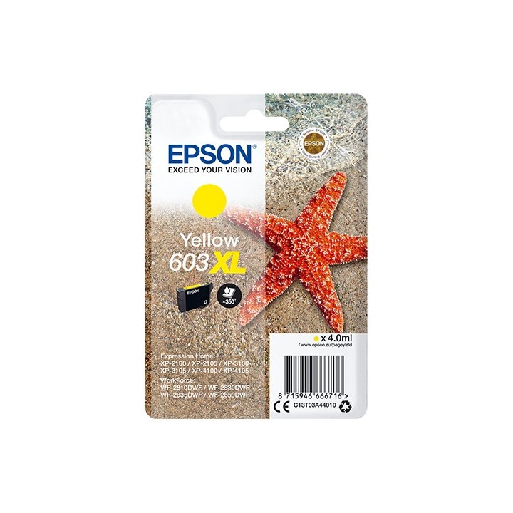 epson cartucho tinta epson c13t03a44010 singlepack amarillo 603xl estrella de mar