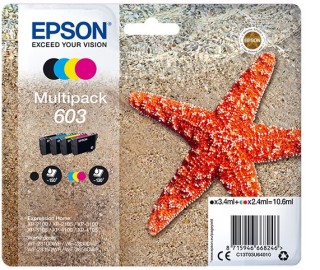 epson multipack cartucho tinta epson 603 c13t03u64010 negro -  cian -  amarillo -  magenta -  estrel