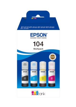 epson multipack botellas epson ecotank 104 negro cian magenta amarillo