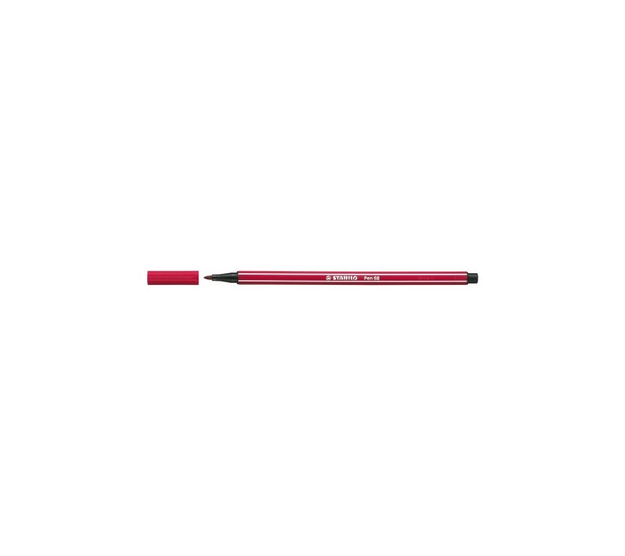 stabilo rotulador punta fibra media 1mm. pen 68 rojo oscuro stabilo 68/50