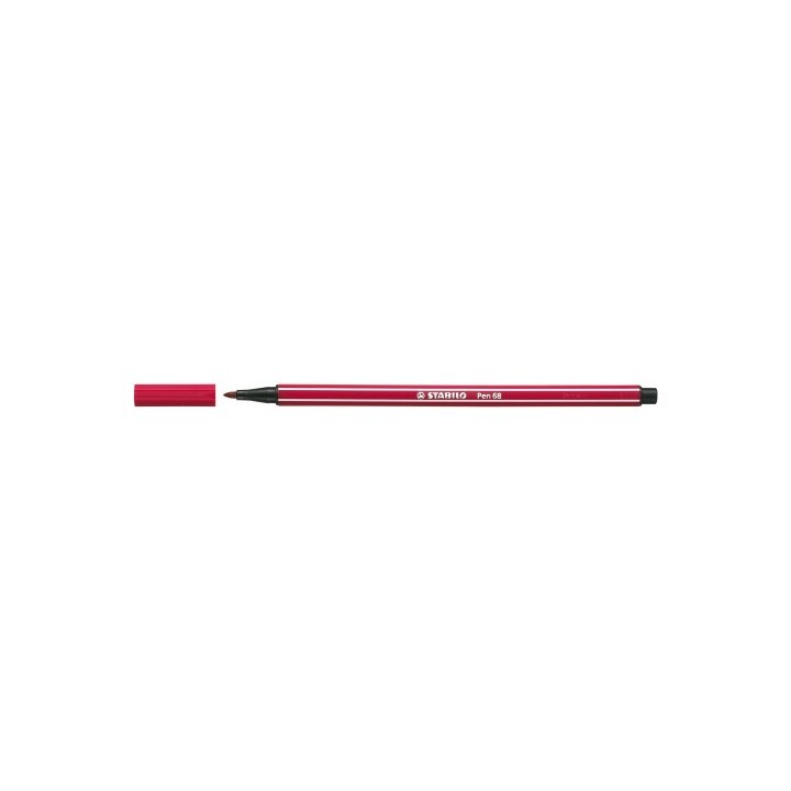 stabilo rotulador punta fibra media 1mm. pen 68 rojo oscuro stabilo 68/50