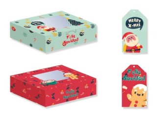 bismark caja plegable decorada con ventana navidad bismark 330874