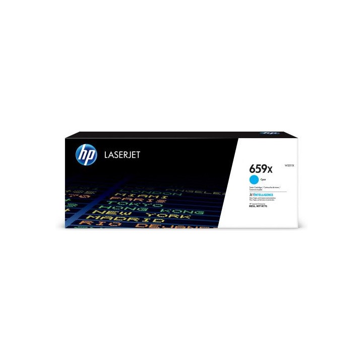 hp laserjet cartucho de toner original 659x cian de alta capacidad