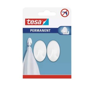 bl. 2 gancho tesa permanente oval s blanco
