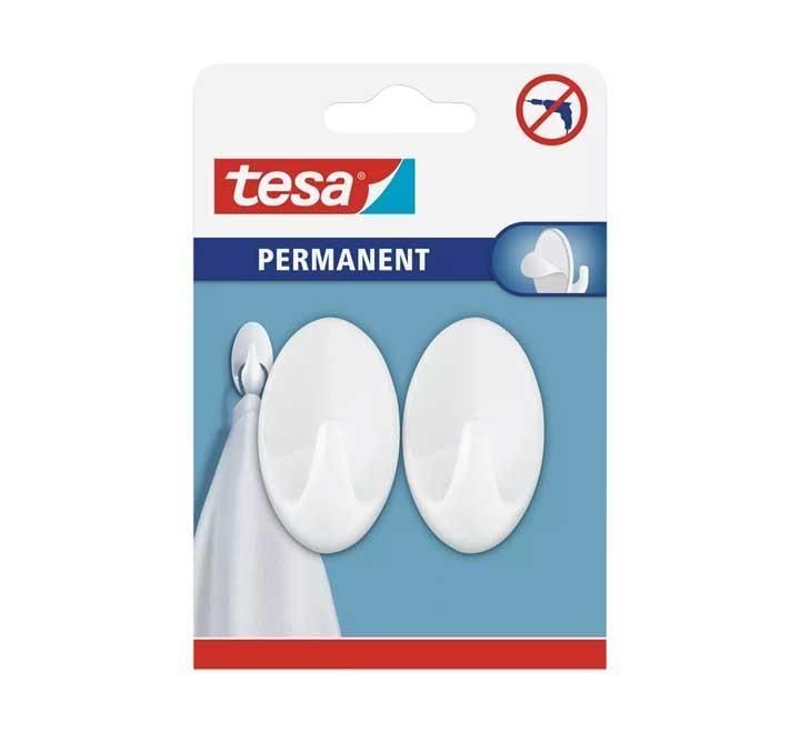 bl. 2 gancho tesa permanente oval l blanco