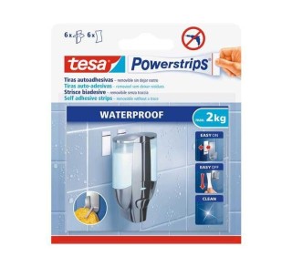 bl. 6 tiras tesa powerstrips waterproof grande