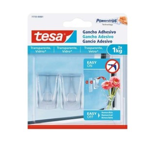 bl. 2 gancho adh. tesa 1kg vidrio transp