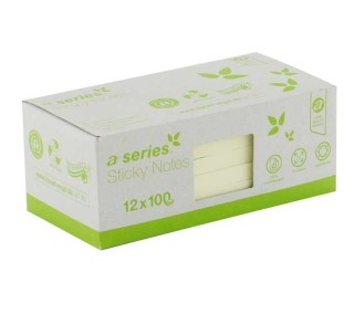 c. 12 bloc notas adh a-series recicladas am 75x75