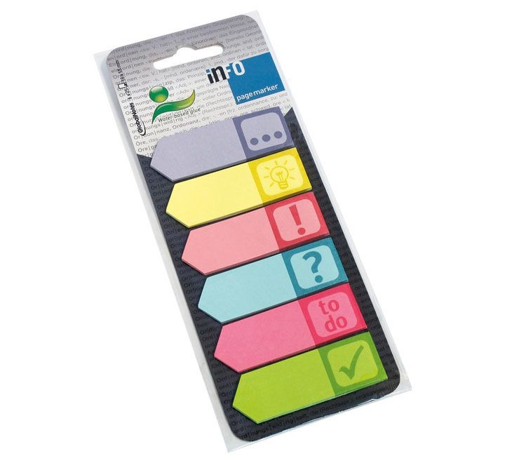 paq. 6 indices marcador pag. 18x58mm iconos