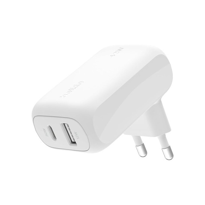 belkin boostcharge 42w - 30w usb-c pd pps + 12w usb-a dual wall charge