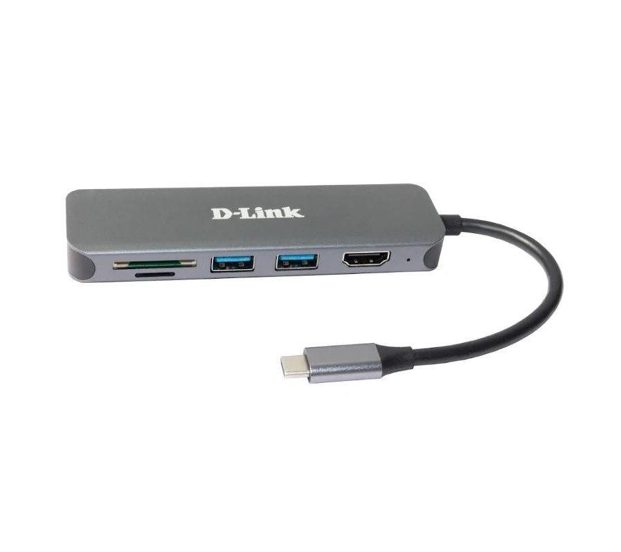 d-link dub-2327 6-in-1 usb-c hub hdmi/cr/pd