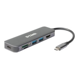 d-link dub-2327 6-in-1 usb-c hub hdmi/cr/pd