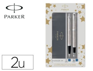 parker set duo puma + boligrafo im acero ct parker 2183058