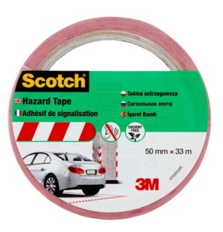 scotch rollo cinta adhesiva de senalizacion 4705 blanca y roja 50mm x 33m scotch 7100181226