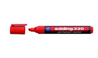 edding marcador permanente punta biselada 1-5mm 330 rojo edding 330-02
