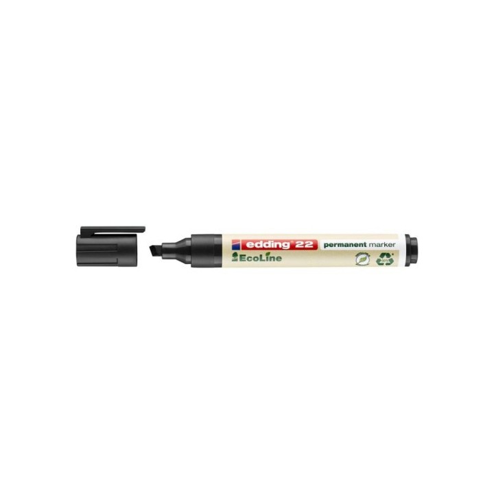 edding marcador permanente edding ecoline 22 color negro edding 22-001