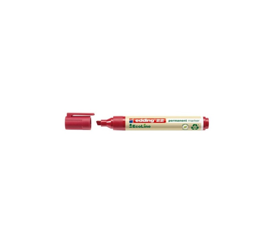 edding marcador permanente edding ecoline 22 color rojo edding 22-002
