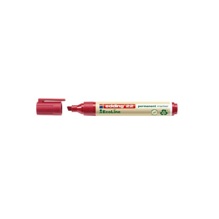edding marcador permanente edding ecoline 22 color rojo edding 22-002