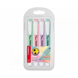 stabilo estuche plastico swing cool pastel 4 unidades surtidas trazo 1/4mm. stabilo 275/4-08
