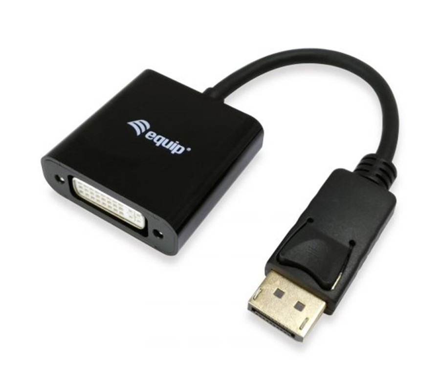 equip adaptador displayport a dvi equip 0.2cm -  macho - hembra -  negro