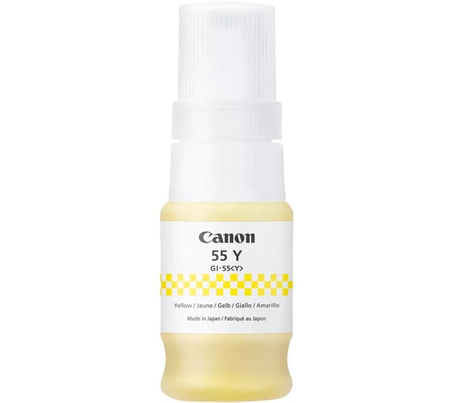 canon botella tinta canon gi - 55 ink amarillo