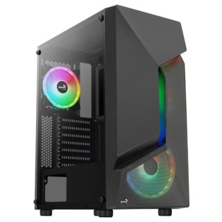 aerocool caja ordenador gaming aerocool scapebkv3 atx argb cristal templado negro