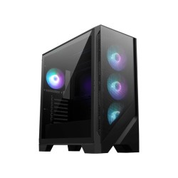 msi msi mag forge 320r airflow carcasa de ordenador micro torre negro, transparente