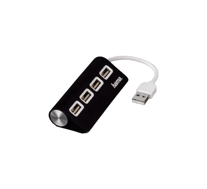 hub 4 puertos hama usb 2.0 negro