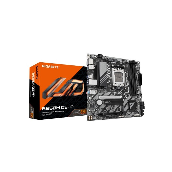 gigabyte gigabyte b850m d3hp placa base - procesadores amd ryzen serie 9000, 5+2+2 fases vrm digital