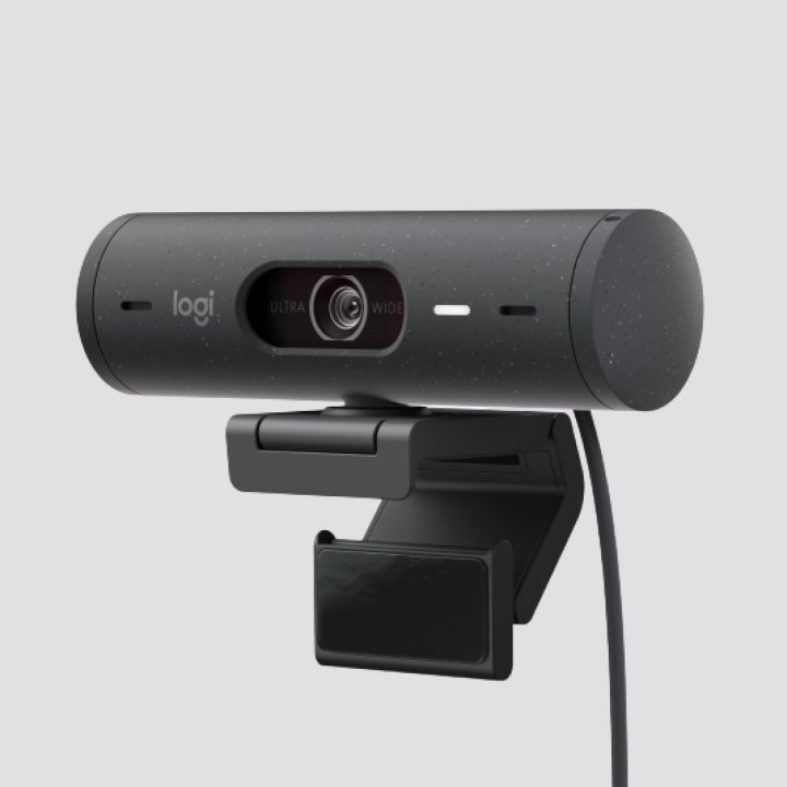 logitech webcam logitech brio 500 grafito full hd -  usb tipo c