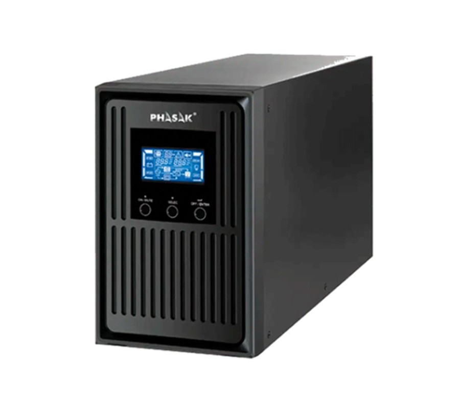 phasak sai ups phasak 1000va conqueror pro ph 8010online - lcd - 900w