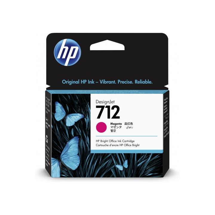 cartucho gran formato tinta hp 712 magenta (3ed68a)