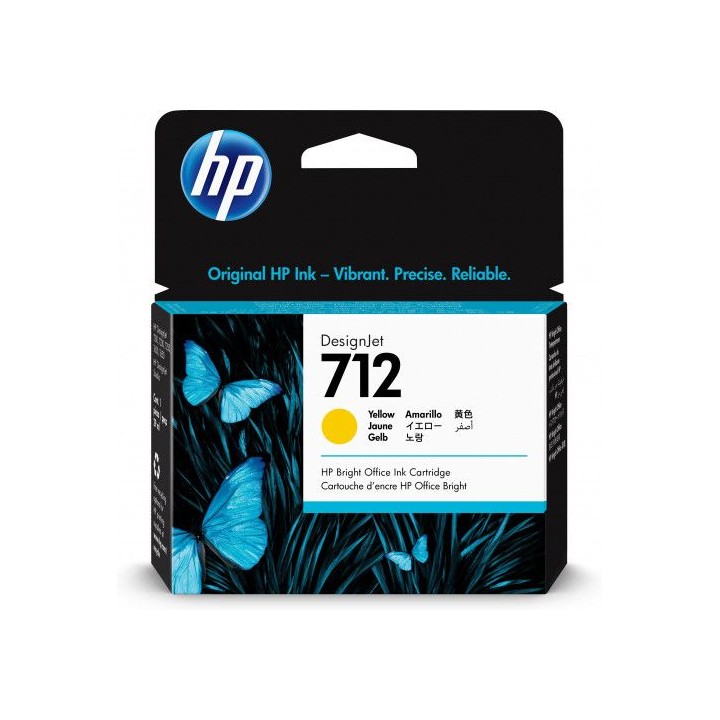 hp7122 cartucho gran formato tinta hp 712 amarillo (3ed69a)