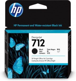 hp cartucho de tinta designjet 712 negro de 80 ml
