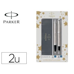 parker set duo puma + boligrafo im acero ct parker 2183058