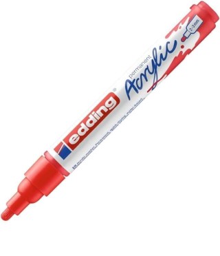 marcad. perm acrilico edding 5100 2-3mm rojo