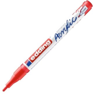 marcad. perm acrilico edding 5300 1-2mm rojo