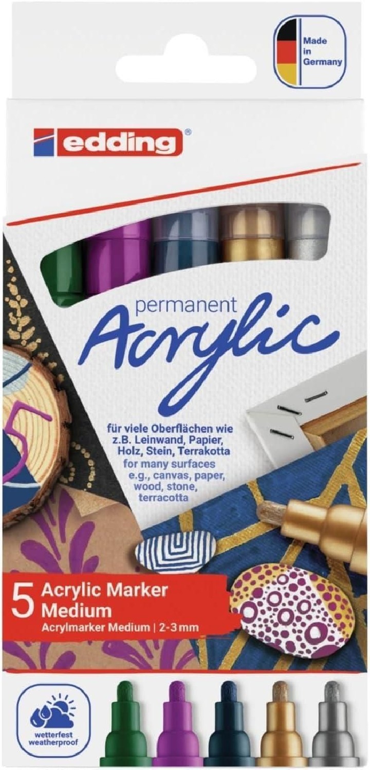 p. 5 marcad. perm acrilico edding 5100 festivos