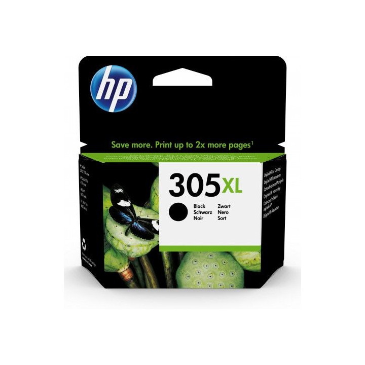 hp 305xl cartucho de tinta negro alta capacidad (3ym62ae) hp305xl