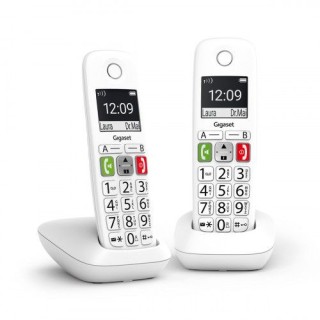 gigaset e290 duo telefono dect/analogico identificador de llamadas blanco