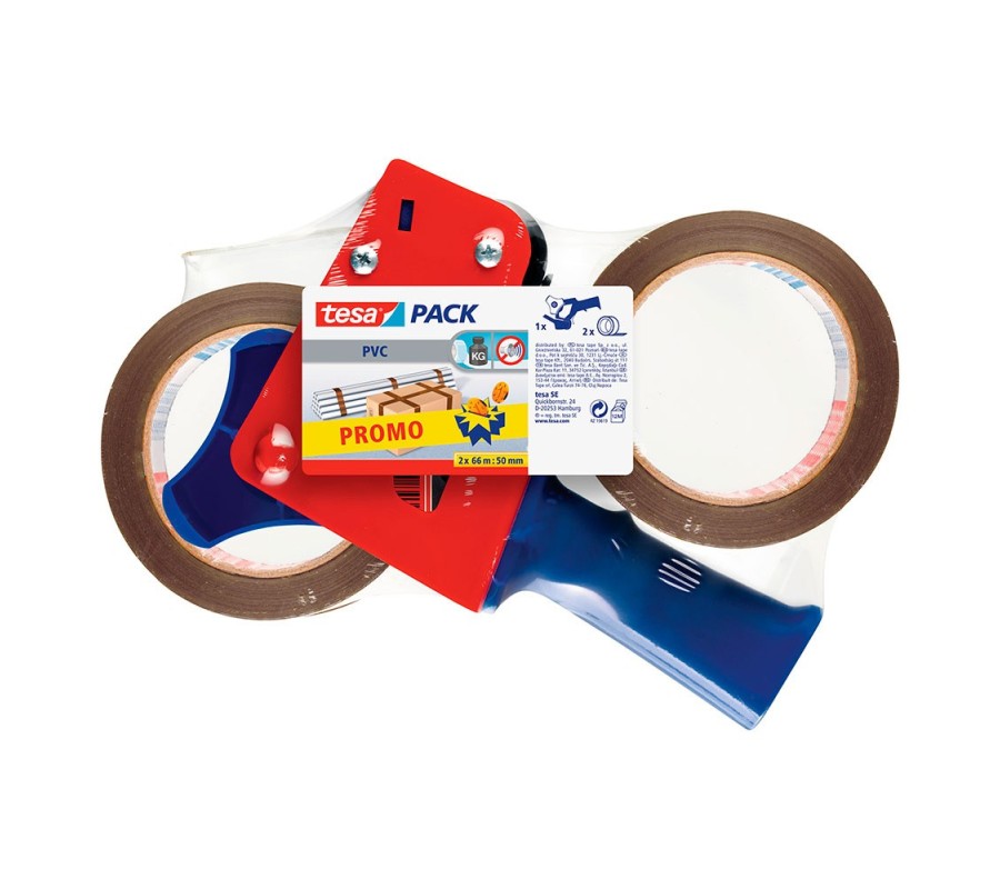 tesa dispensador cinta de embalaje + 2 rollos ref 47072 cinta. 57455 tesa