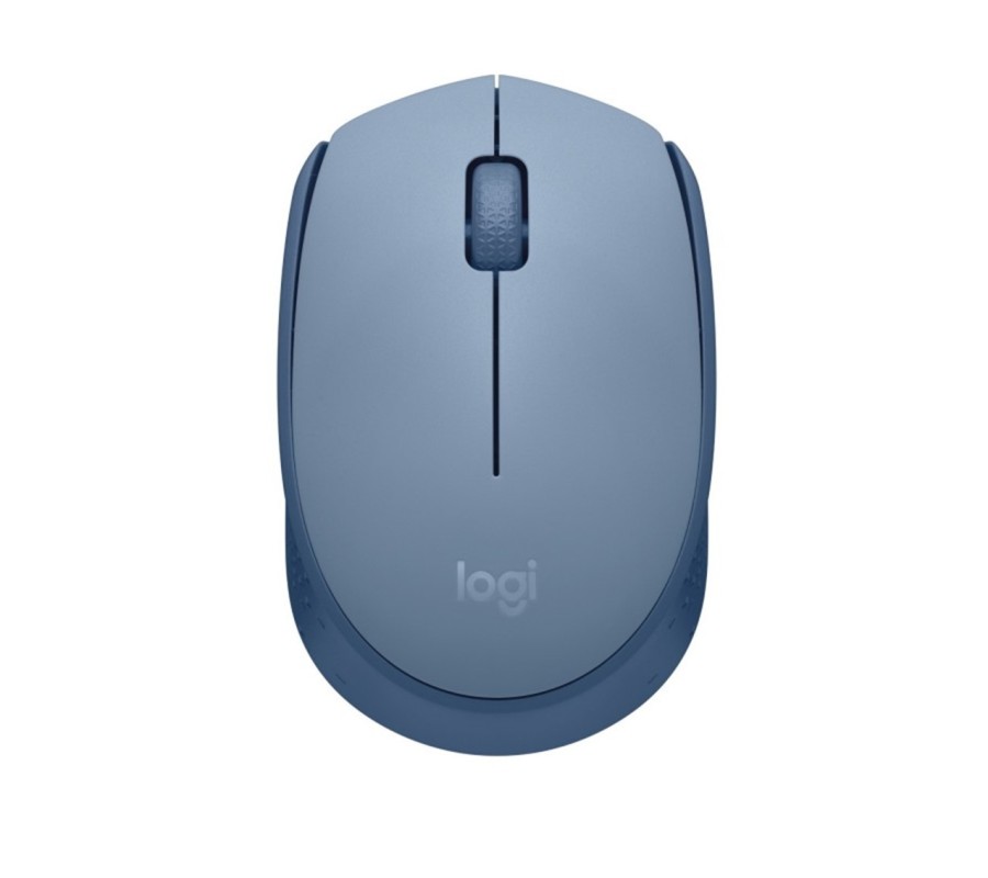 logitech mouse raton logitech m171 optico wireless inalambrico gris azulado