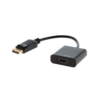 adaptador displayport (m) - hdmi (h) 0.2m savio 1080p negro macho a hembra