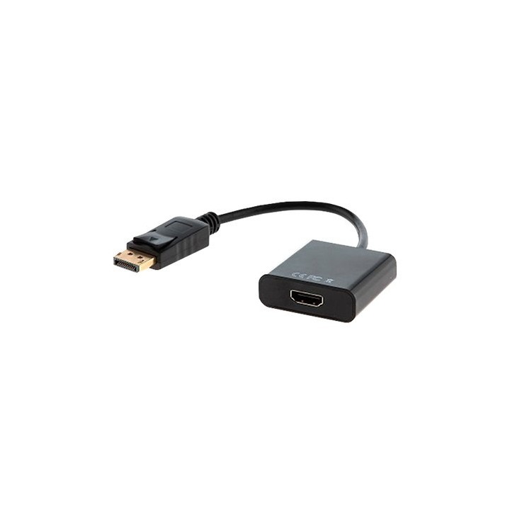 adaptador displayport (m) - hdmi (h) 0.2m savio 1080p negro macho a hembra