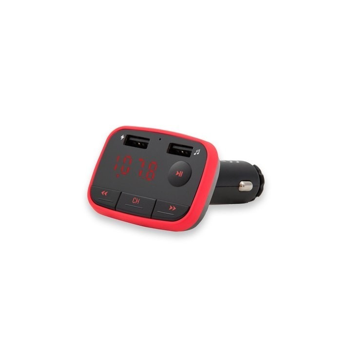 transmisor fm coche con cargador 2.4a savio tr-10 manos libres micro sd bluetooth 5.0