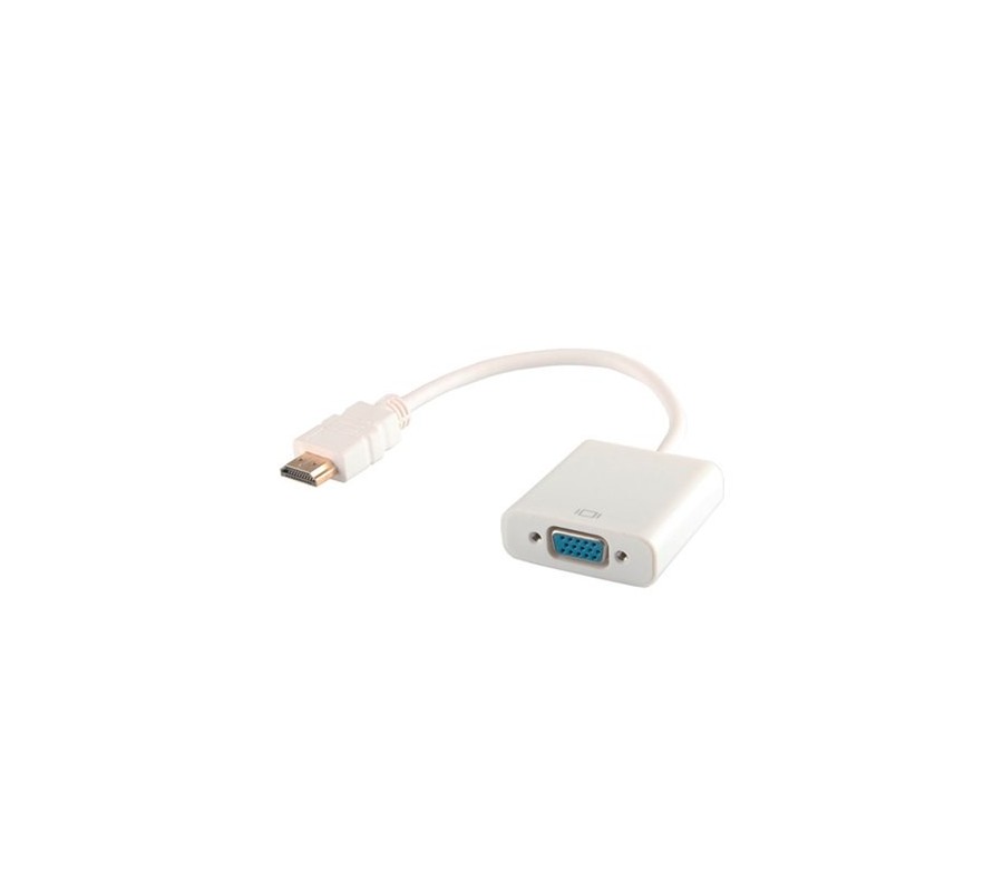 adaptador savio cl-27 b hdmi (m) a vga (h) blanco hdmi macho a vga hembra blanco